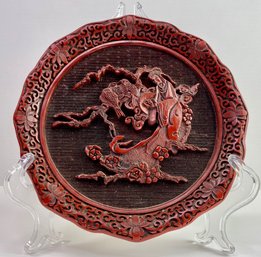 Ming Dynasty Cinnabar Plate