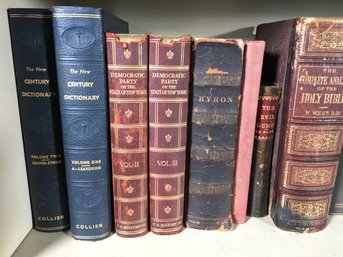 Group Lot Of Over 30 Antique / Vintage Books - Some Bibles - Some 1800s Leather Bounds -  Take A Good Look !