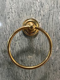 A Collection Of Quality Polished Brass Bathroom Accessories - His & Her Bath
