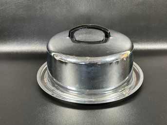 A Fantastic Vintage Cake Saver In Stainless Steel