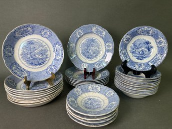 Vintage Ridgways Oriental Blue & White Bowls