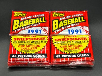 1991 Topps Baseball 4 Rack Packs