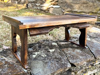 An Attractive Exotic Hard Wood Breakfast Tray