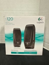 Brand New S 120 Logitech Stereo Speakers Simple 3.5mm Input In Original Box. 212/A3