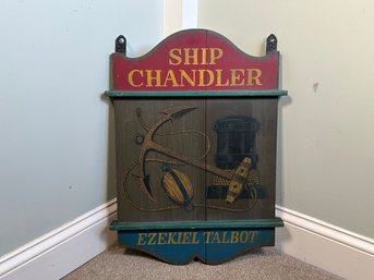 Wooden 'Ship Chandler' Sign