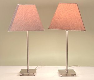 Two Metal Table Lamps