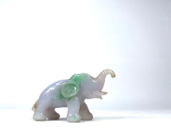 Natural Jade - Diminutive Elephant - Trunk Up