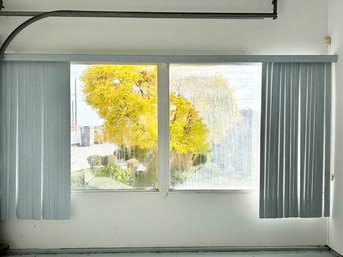 Thick Double Pane Glass Windows And Blinds (Garage)