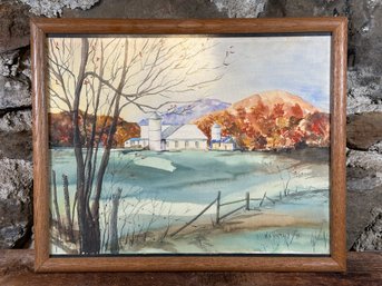 W.H. Yeamans, Original Watercolor, Landscape, Signed & Dated