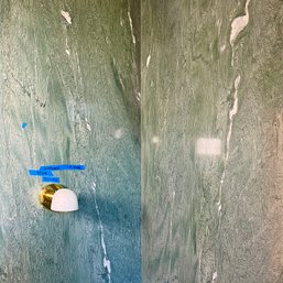 Green Marble Wall Slabs! - Complete Gorgeous Walls - His Bath