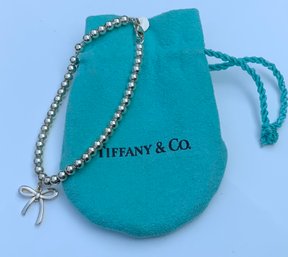 Authentic Sterling Tiffany Bow Bracelet  ~ With Dust Bag ~