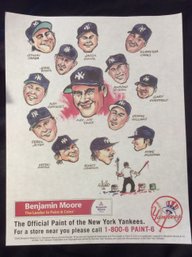 2006 Benjamin Moore New York Yankees Poster - L