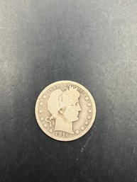 1916-D Barber Silver Quarter