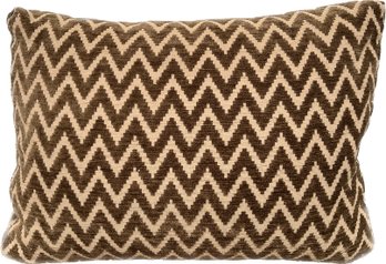 Chevron Throw Pillow, Brown