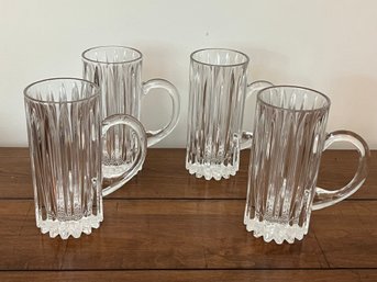 Set Of 4 Mikasa Marquis Crystal 7' Tall Beer Glass  MSRP $29.99 Each