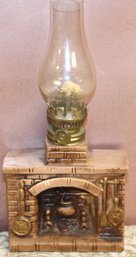 Small Vintage Fireplace Oil Lamp