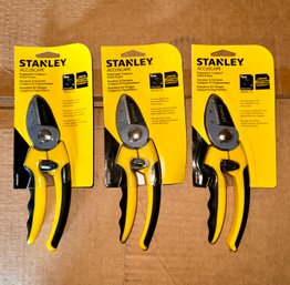 Lot Of 3 New In Box Stanley ACCUSCAPE Ergonomic Compact Anvil Pruners