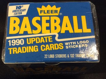 1990 Fleer Baseball Update 154 Card & Stickers Sealed Set - L