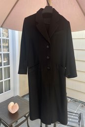 Saks Fifth Avenue Ladies Black Cashmere Coat Size 6