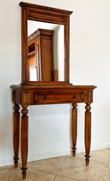 A Mahogany Console With Accent Mirror, Or Petite Vanity - Possibly Maitland Smith