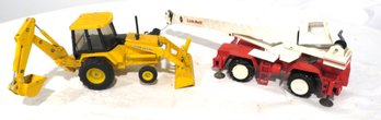 Die Cast John Deere Tractor And NZG 318 Link Belt Hydraulic Crane