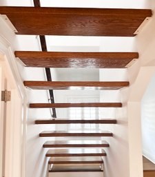 A Staircase Of Modern Oak Treads And Hardware