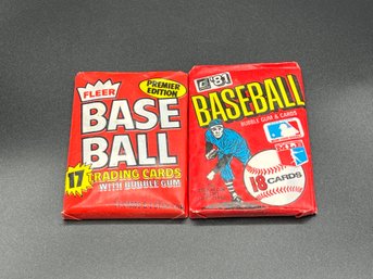 1981 Donruss And Fleer Baseball 1 Pack Each