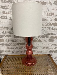 Rose Art Glass TLC Home Table Lamp