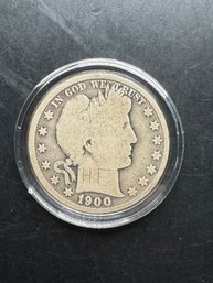 1900-S Barber Silver Half Dollar