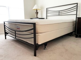 A High Quality Modern Metal Queen Bedstead And Optional Mattress