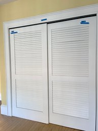 A 71 Inch Opening - Louvered Double Doors - Sliding