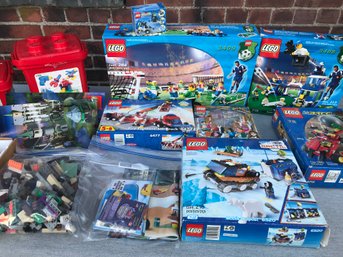 HUGE Lot Of LEGOS ! - Playsets / Over 40 People - #3409 Is Sealed Box - Potter - Race - Soccer - Plus Booklets