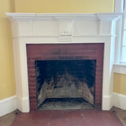 An Antique Wood Corner Mantel