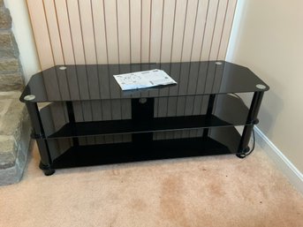 Black Glass TV Stand