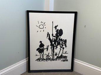 Vintage 1950s Picasso 'Don Quixote' Black And White Framed Print