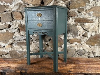 A Very Small Side Table With A Shabby Chic Finish