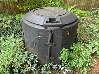 A Large Composting Bin In Molded Plastic