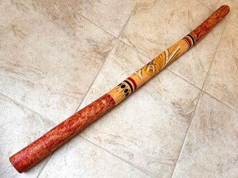 A Beautiful Vintage Hand-painted South African Rain Stick