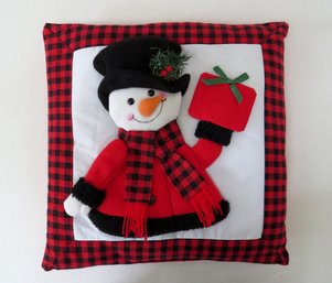 A 16' Square Snowman Pillow