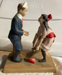 Norman Rockwell Porcelain Figurine - First Dance - Danbury Mint 1980