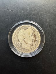 1909-D Barber Silver Quarter