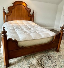 Alfonso Marino Queen Mahogany Bedstead With Shaped Headboard