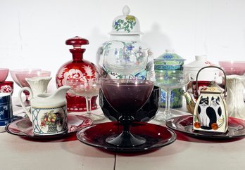 Vintage Glassware, Crystal, And Ceramics