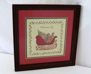 A Framed And Matted Christmas Joy Scherenschnitte By Designs With Scissors