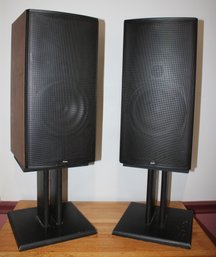 Really Nice Pair Of Boston Acoustics CR9 Loudspeakers With Stands