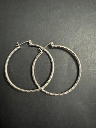 Silver Toned Hoop Earrings