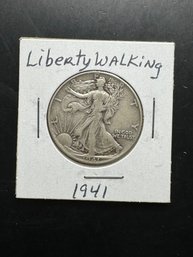 1941 Walking Liberty Silver Half Dollar