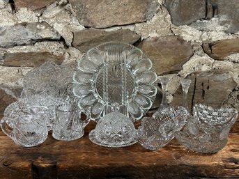 A Large, Beautiful Assortment Of Vintage Cut Glass & Cut Crystal