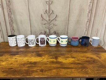 Mixed Lot Of Fabulous Pottery Mugs & Quirky Mugs (Joan Mallick - Villeroy & Boch - Caleca)