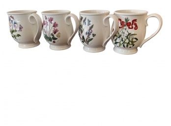 Set Of 4 Mugs Portmeirion Susan Williams-ellis Botanic Garden Collection